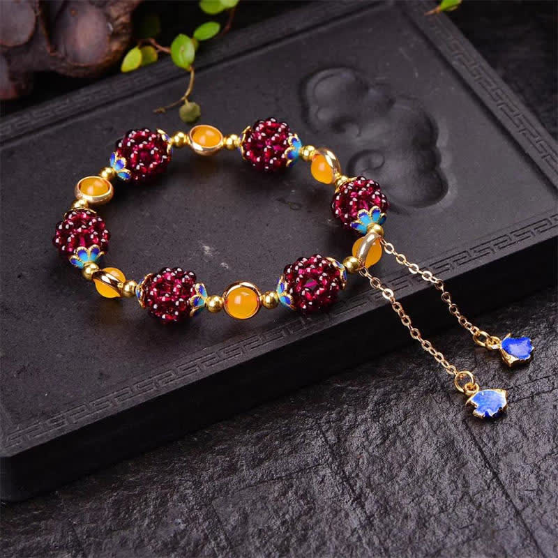 Wear FengShui Tibetan Garnet Calm Bracelet