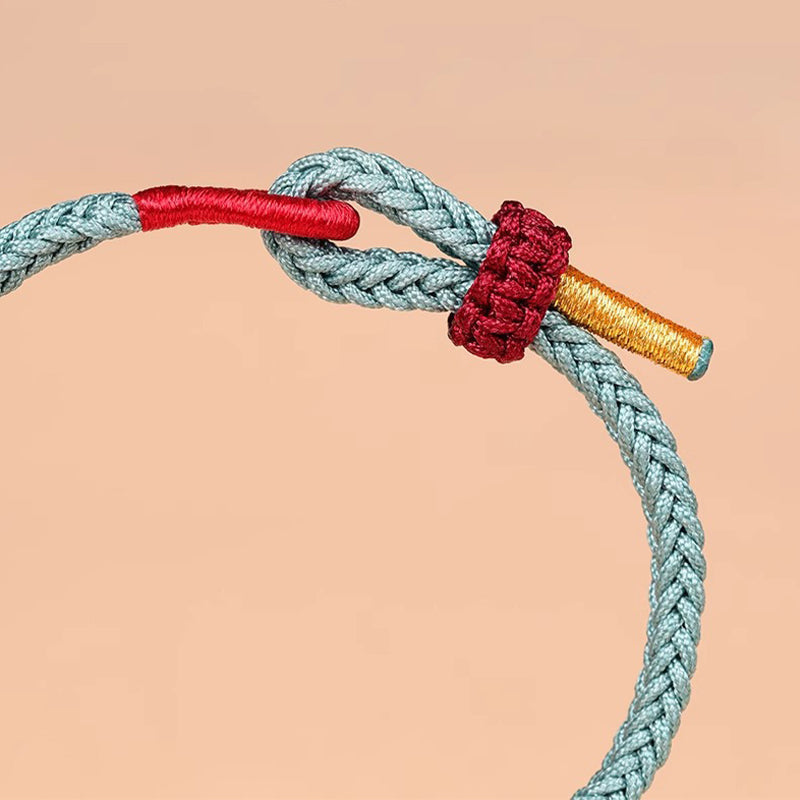 Wear FengShui Handmade Wenchang Knot Luck Strength Braided Rope Bracelet