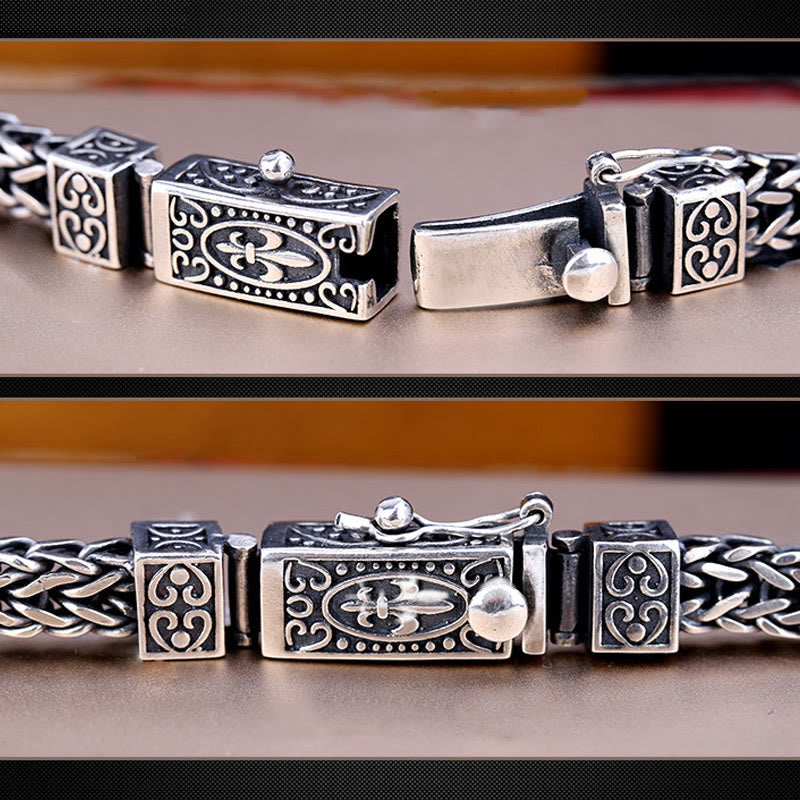 Wear FengShui Retro Dragon Keel Braided Design Balance Healing Bracelet