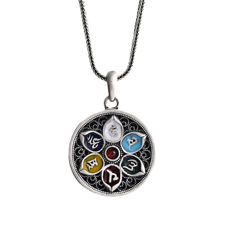 Wear FengShui Tibetan Om Mani Padme Hum Purity Necklace Pendant