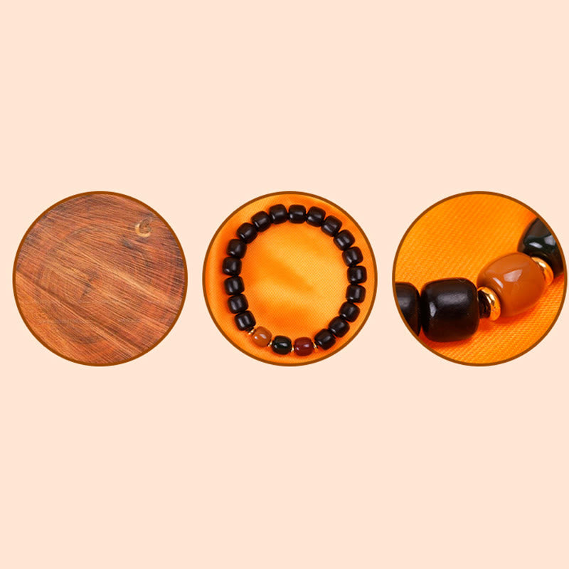 Wear FengShui Ebony Wood Rosewood Peace Balance Bracelet
