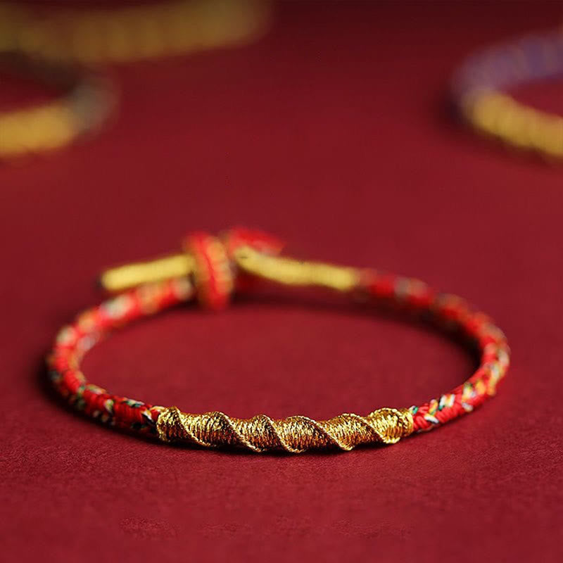 Wear FengShui Handmade Chinese Zodiac Natal Buddha Protection Strength Braided String Bracelet