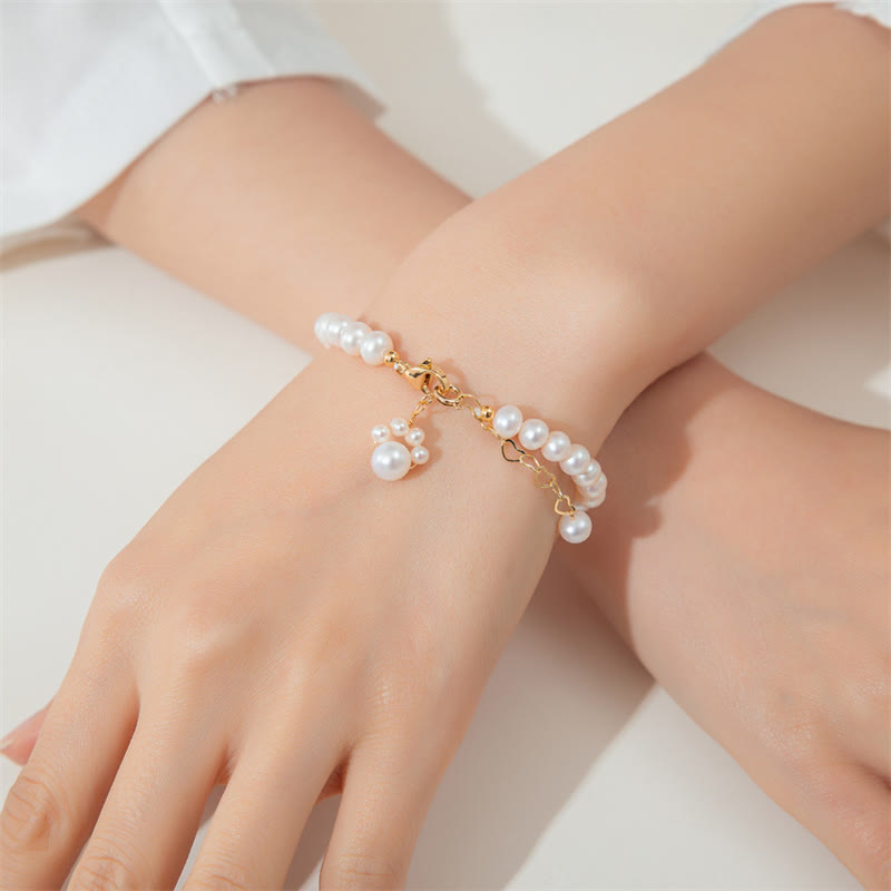 Wear FengShui Pearl Cat Paw Healing Chain Bracelet