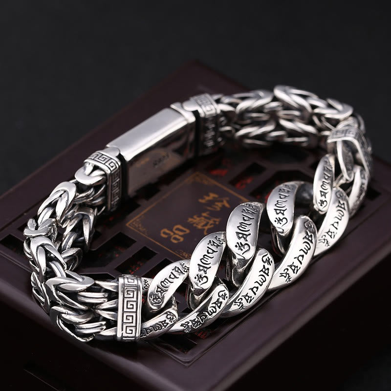 Wear FengShui Om Mani Padme Hum Engraved Peace Purity Bracelet