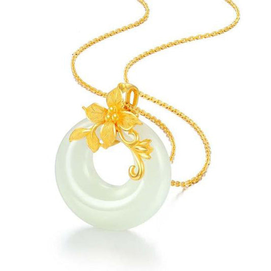 Wear FengShui Tibetan White Jade Calm Necklace