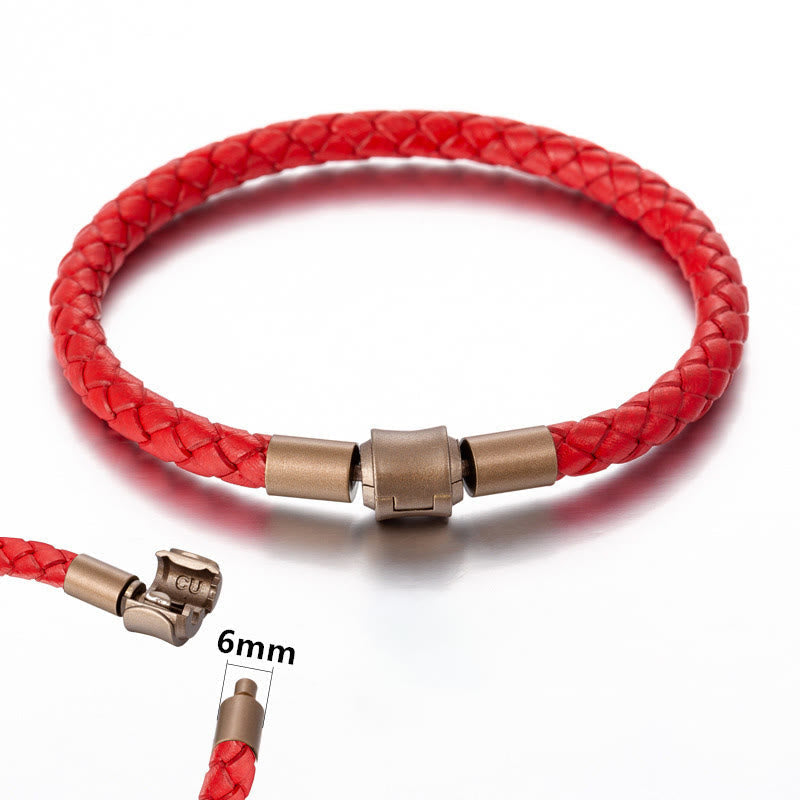 Wear FengShui Vintage Leather Rope Luck Braid String Bracelet