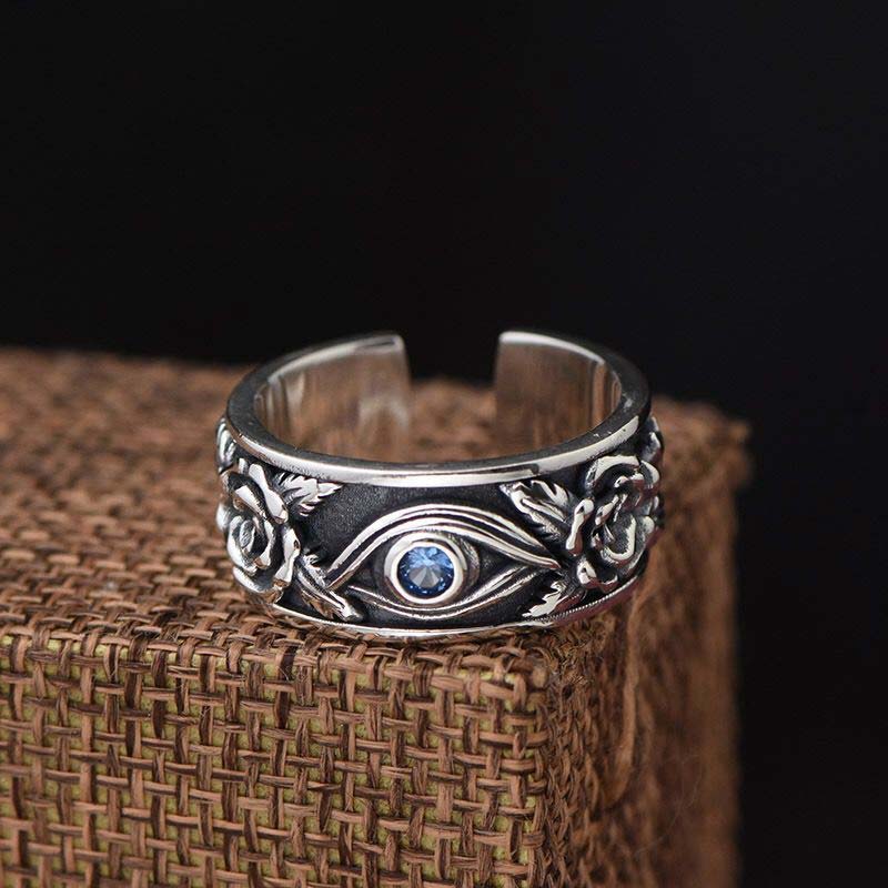Wear FengShui Eye Of Horus Crystal Protection Adjustable Ring