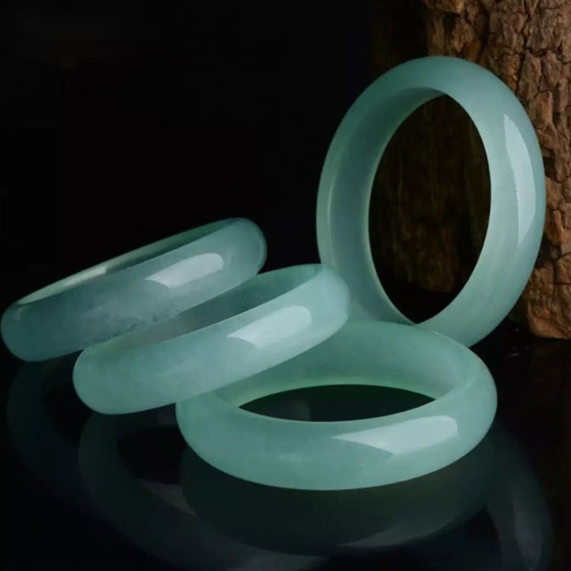 Wear FengShui Natural Jade Luck Healing Prosperity Bangle Bracelet