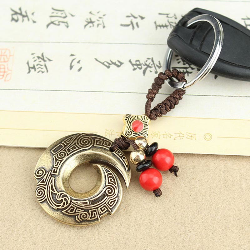 Wear FengShui Good Luck Fortune Copper Wealth Key Chain