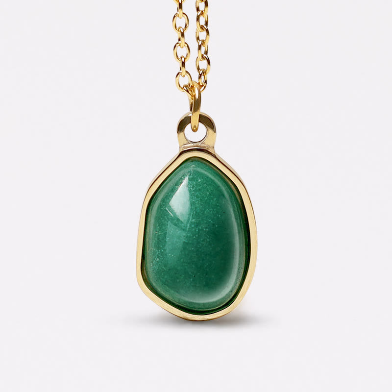 Wear FengShui Natural Green Aventurine Amethyst Rose Quartz Blessing Necklace Pendant