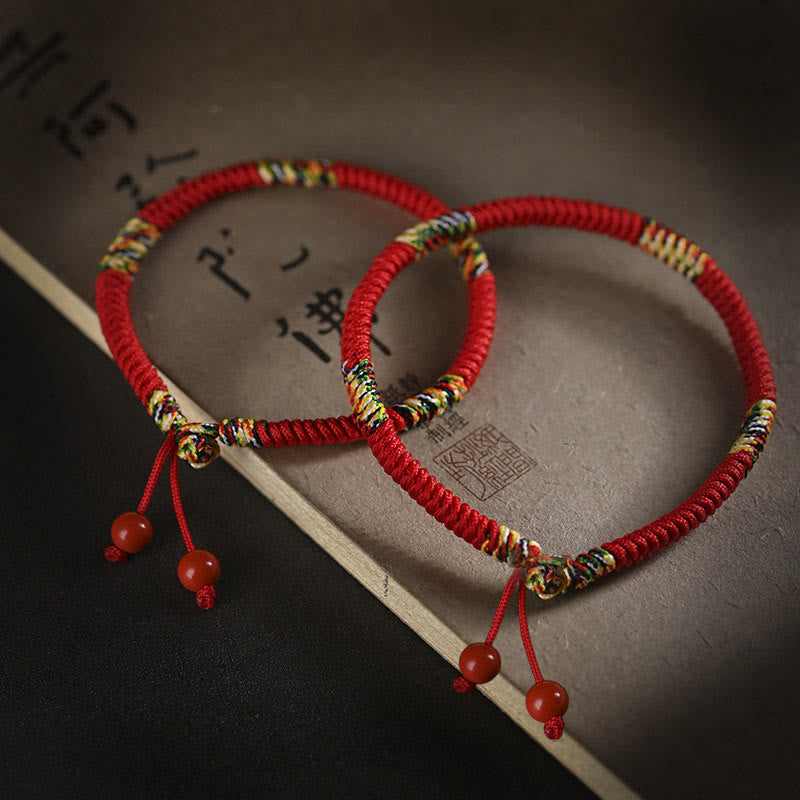 Wear FengShui Five Colors King Kong Knot String Protection Luck Bracelet