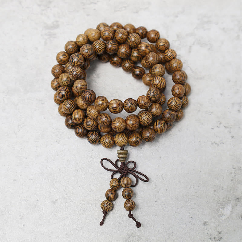 Wear FengShui 108 Mala Beads Bracelet Prayer Meditation Sandalwood Elastic