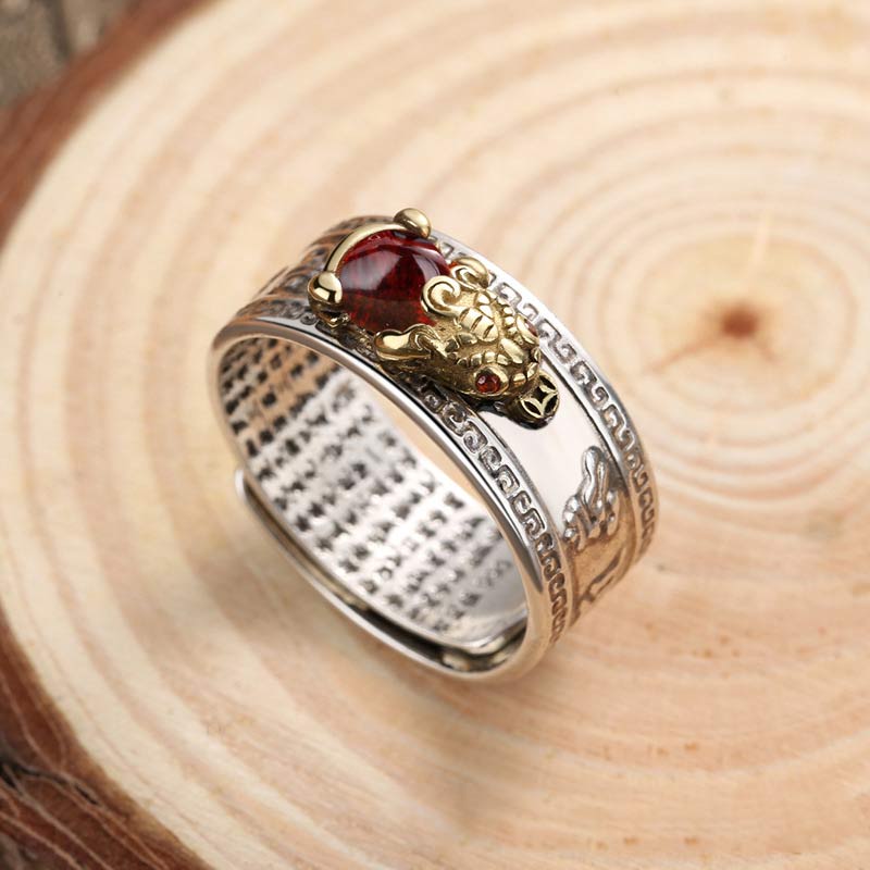 Wear FengShui Red Agate PiXiu Wealth Ring
