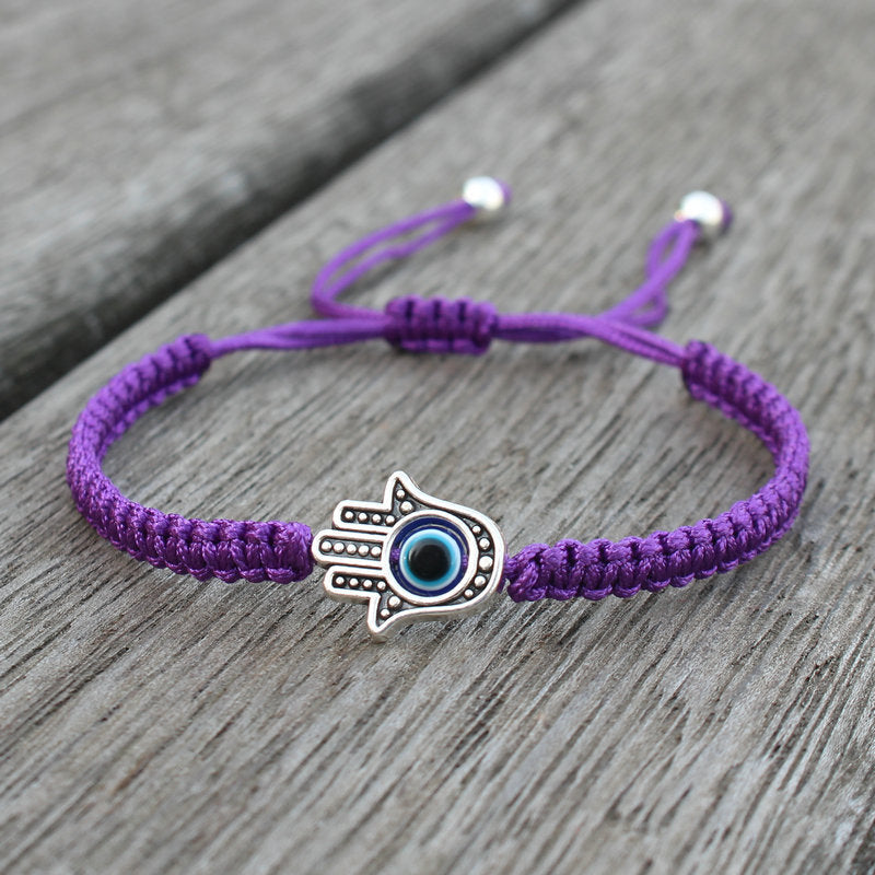 Wear FengShui Handmade Hamsa Symbol Protection Luck String Bracelet