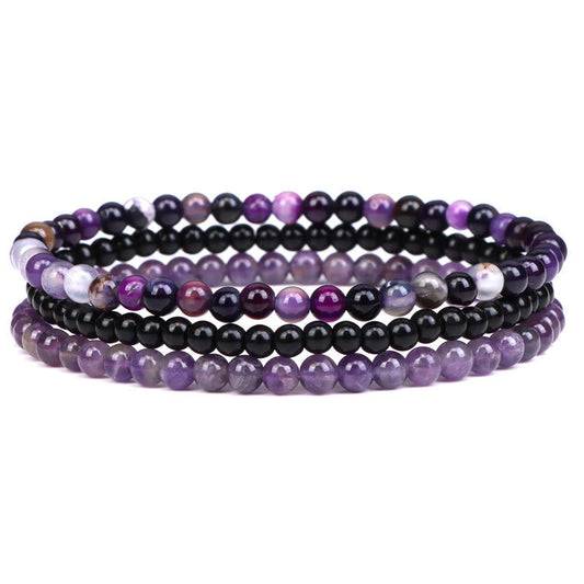 Wear FengShui 3Pcs Natural Crystal Stone Inner Peace Spiritual Bracelet