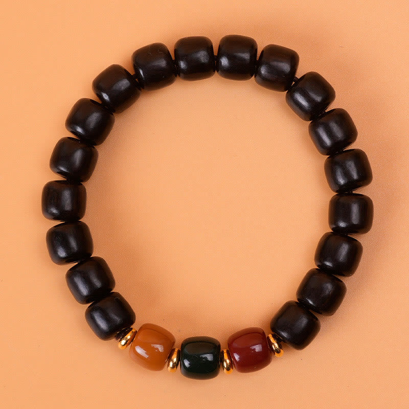Wear FengShui Ebony Wood Rosewood Peace Balance Bracelet