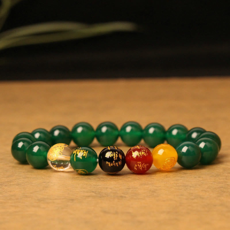 Wear FengShui Five Elements God of Wealth Various Agate Crystal Wealth Bracelet