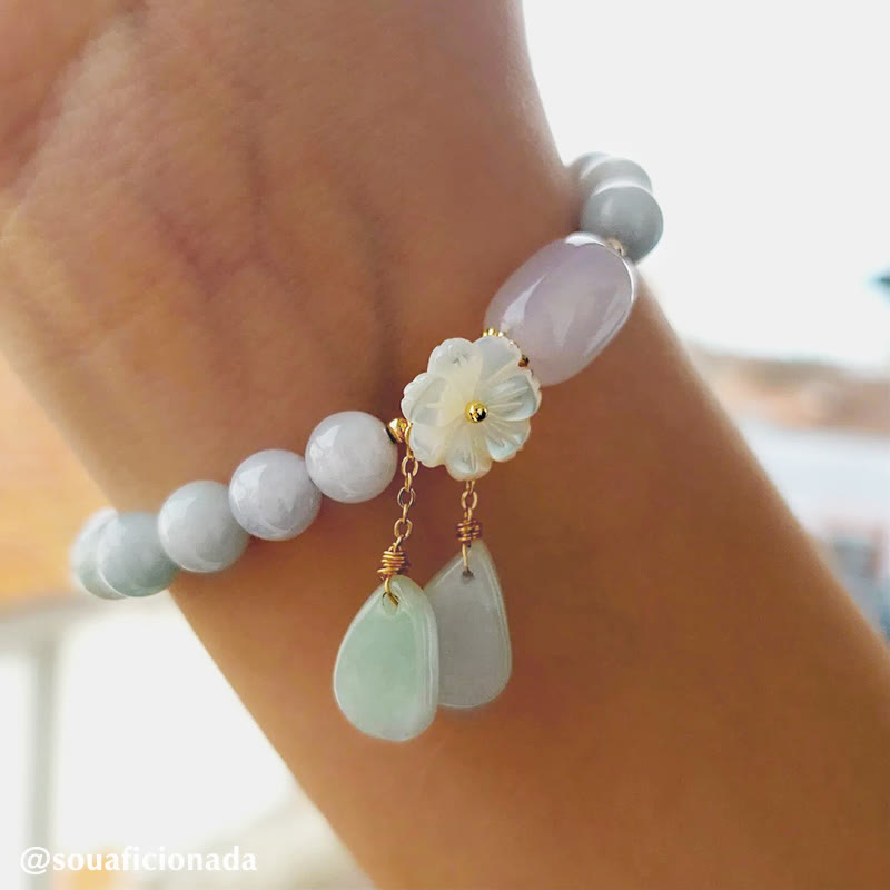 Wear FengShui "Hoping for Purity and Peace"Natural White Jade Bracelet Includes Gift Message Card