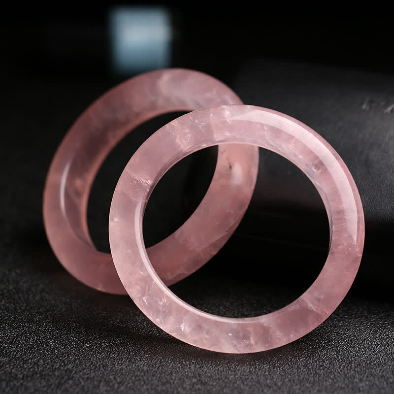 Wear FengShui  Natural Rose Quartz Love Caring Bracelet Bangle