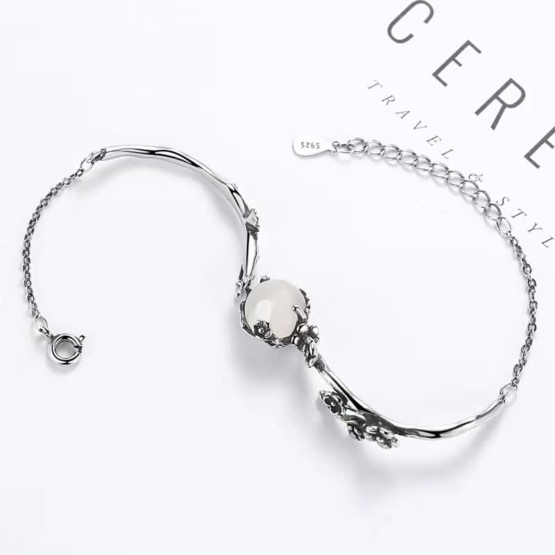 Wear FengShui Plum Blossom Chalcedony Positive Bracelet