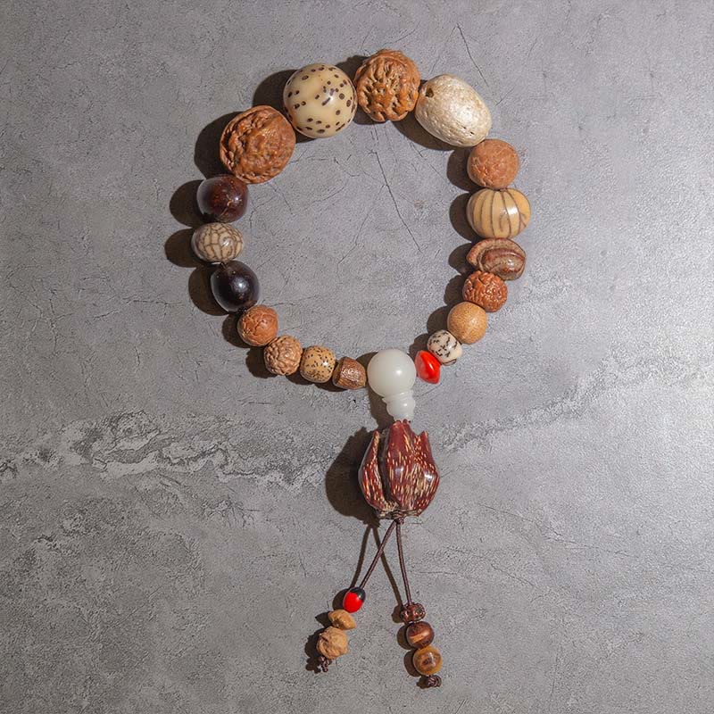 Wear FengShui 108 Mala Beads Bodhi Seed Luck Wealth Bracelet Wrist Mala
