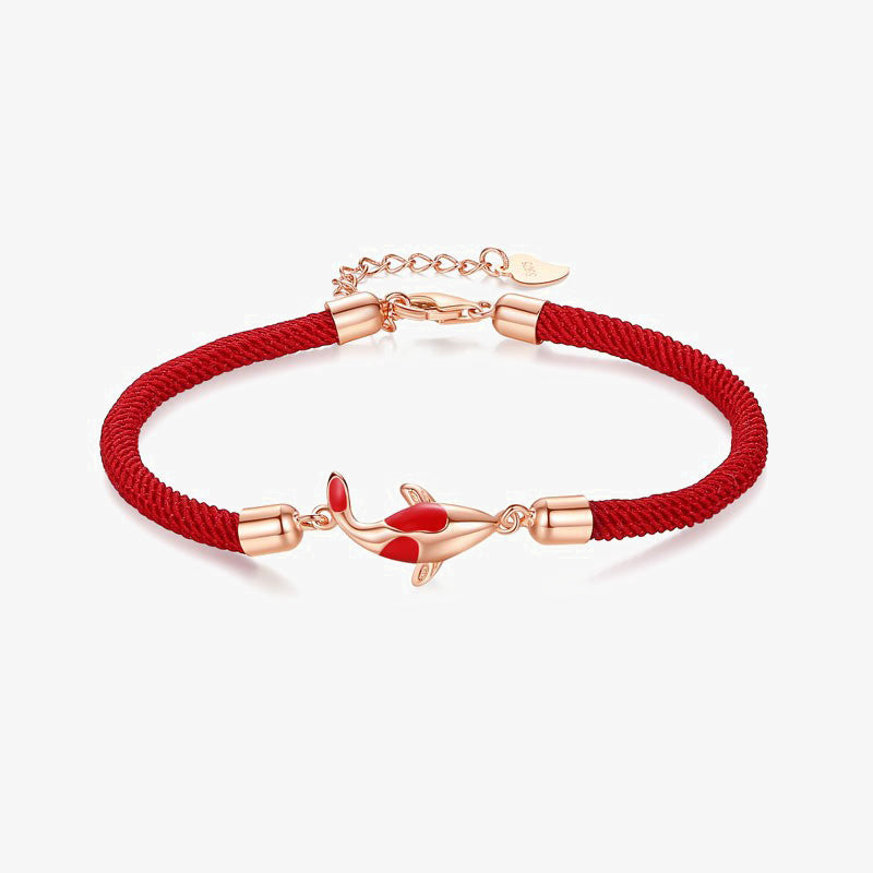 Wear FengShui Koi Fish Luck Wealth Braided Chain Couple Bracelet