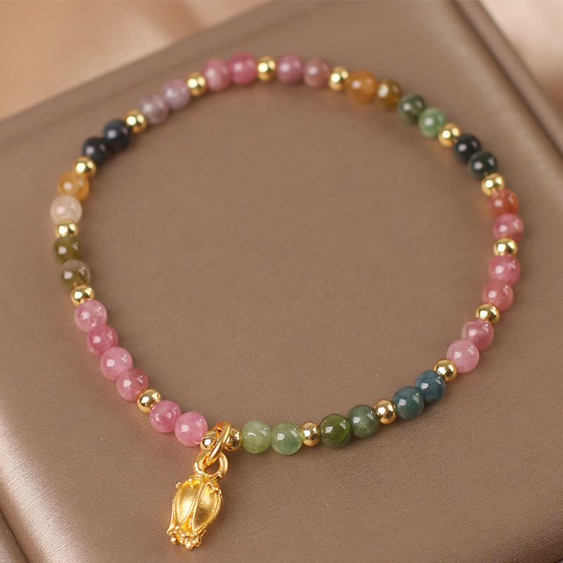 Wear FengShui Colorful Tourmaline Flowers Positive Bracelet