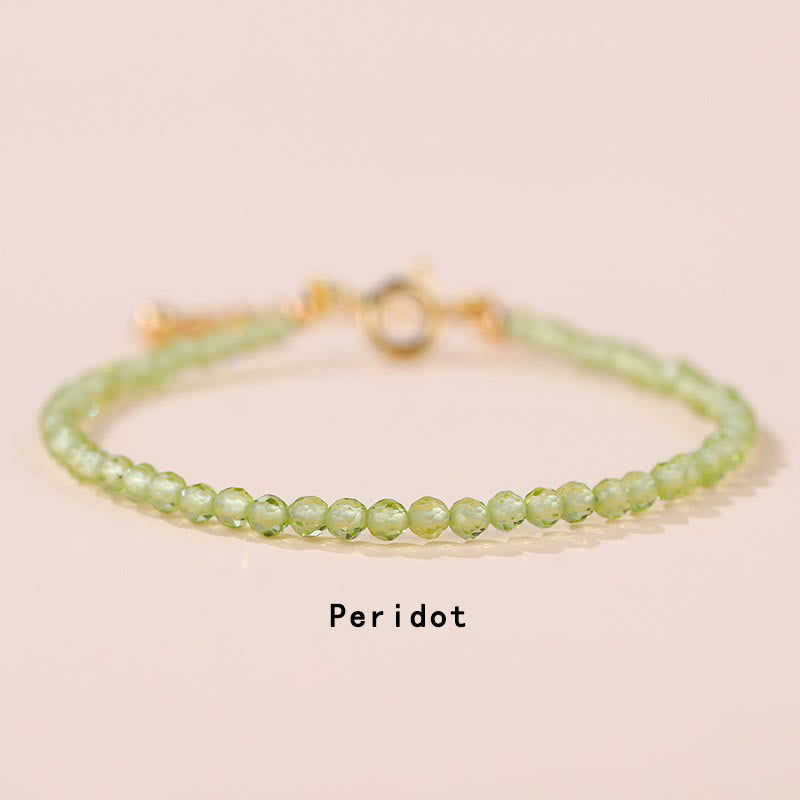 Wear FengShui Strawberry Quartz Prehnite Peridot Lazurite Pink Crystal Tourmaline Healing Chain Bracelet