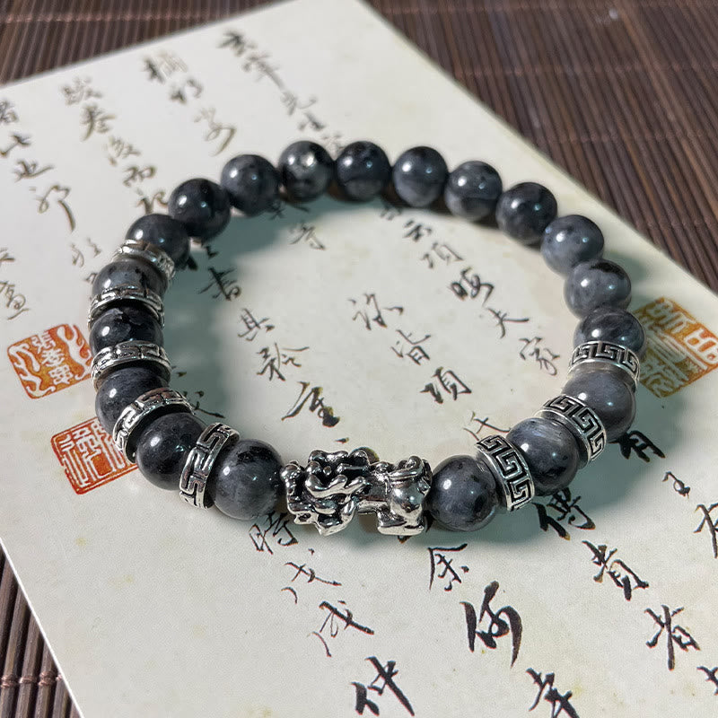 Wear FengShui Black Glitter Stone PiXiu Power Bracelet