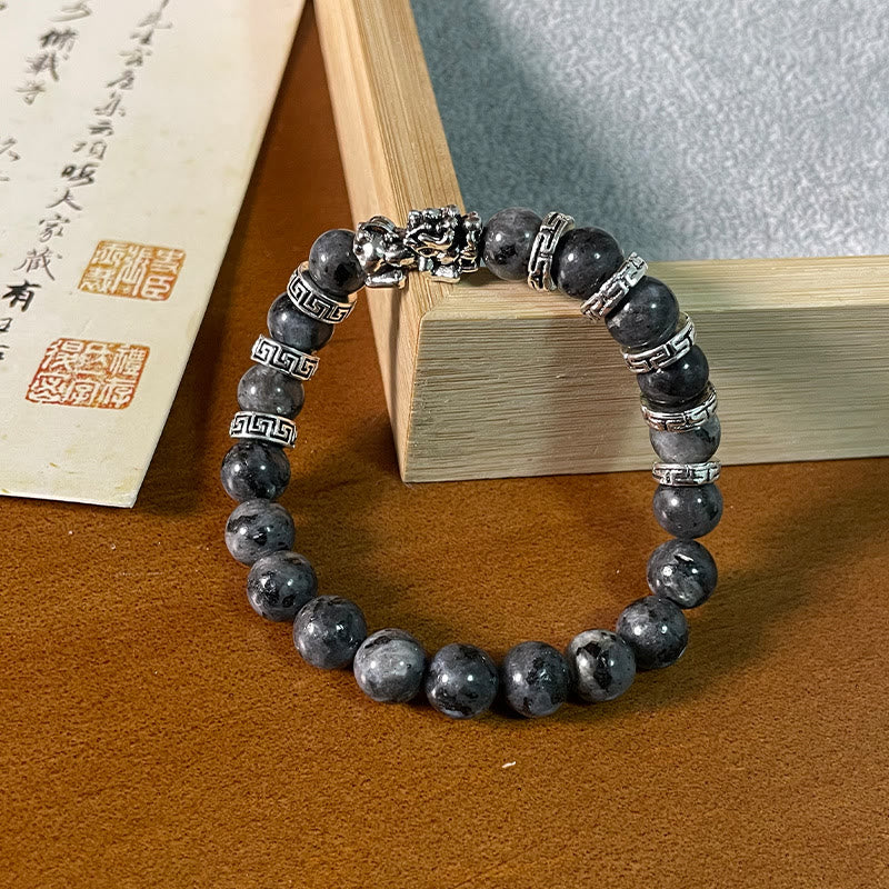Wear FengShui Black Glitter Stone PiXiu Power Bracelet