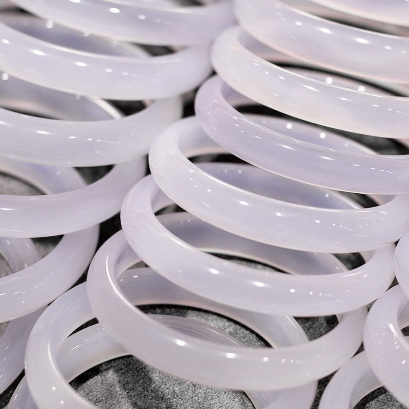 Wear FengShui Natural Chalcedony Positive Energy Bracelet Bangle
