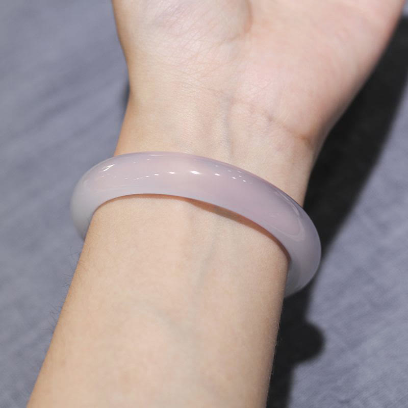 Wear FengShui Natural Chalcedony Positive Energy Bracelet Bangle