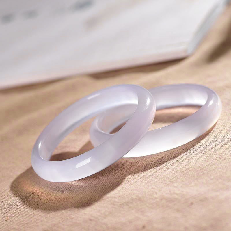 Wear FengShui Natural Chalcedony Positive Energy Bracelet Bangle