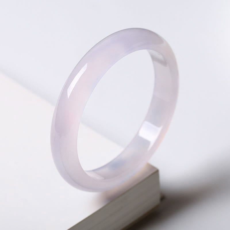 Wear FengShui Natural Chalcedony Positive Energy Bracelet Bangle