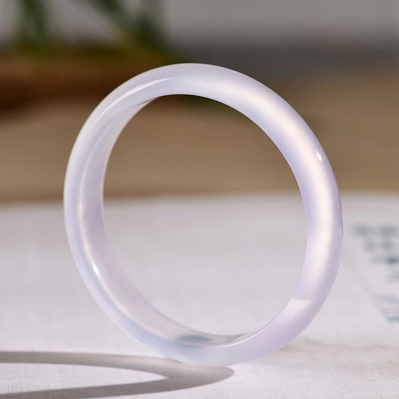 Wear FengShui Natural Chalcedony Positive Energy Bracelet Bangle