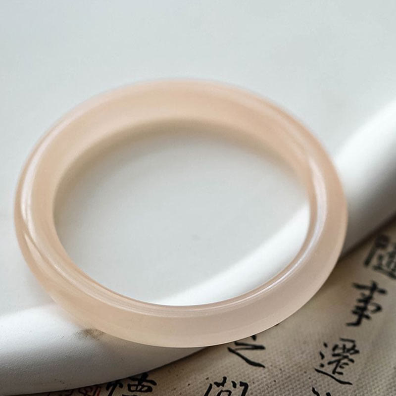 Wear FengShui Natural Dusty Rose Pink Jade Self-Love Bracelet Bangle