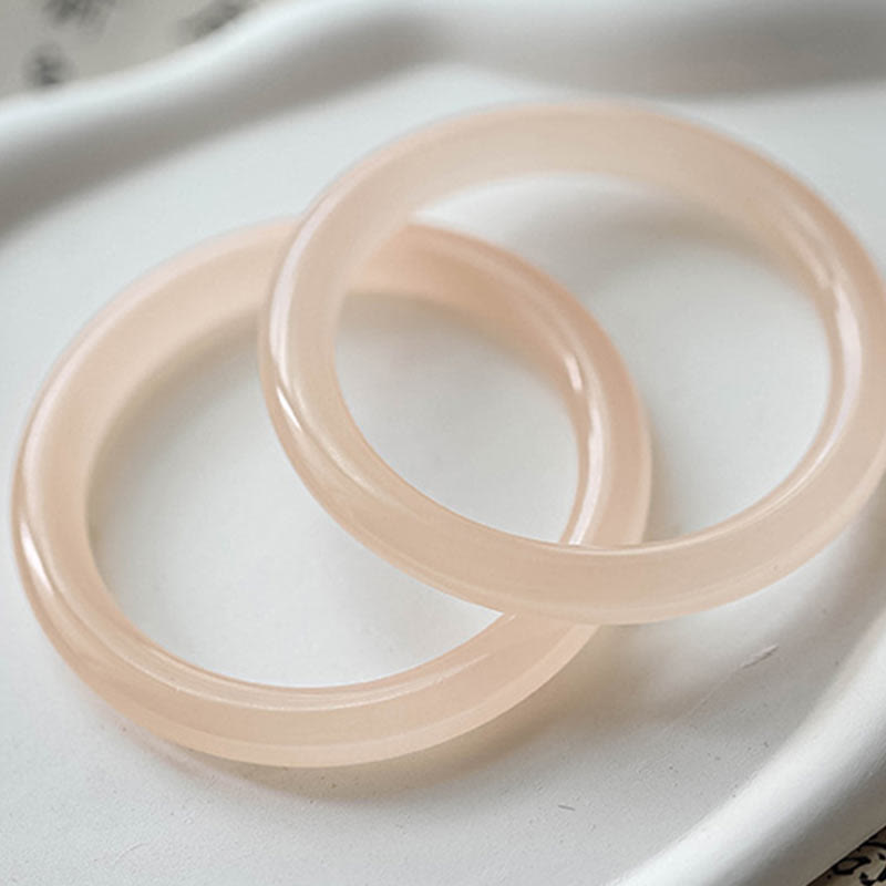 Wear FengShui Natural Dusty Rose Pink Jade Self-Love Bracelet Bangle