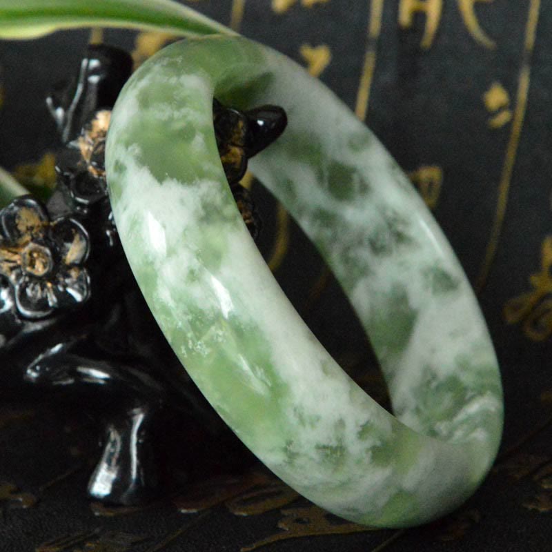 Wear FengShui Natural Jade Luck Prosperity Bracelet Bangle