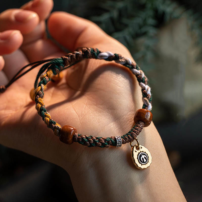 Wear FengShui "Cheers to Harmony and Blessings" Tibetan Rope Bracelet Includes Gift Message Card