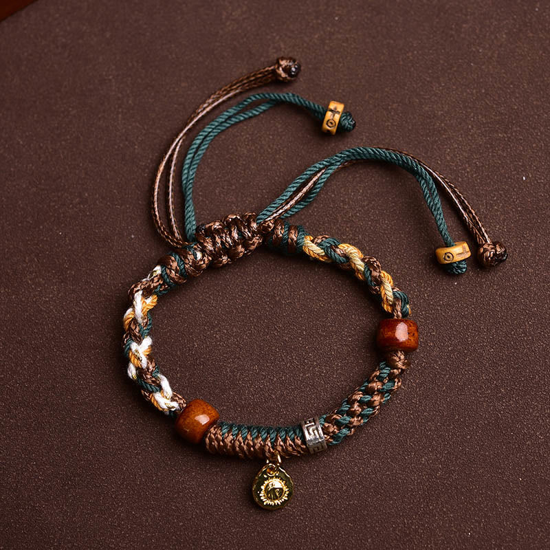 Wear FengShui "Cheers to Harmony and Blessings" Tibetan Rope Bracelet Includes Gift Message Card