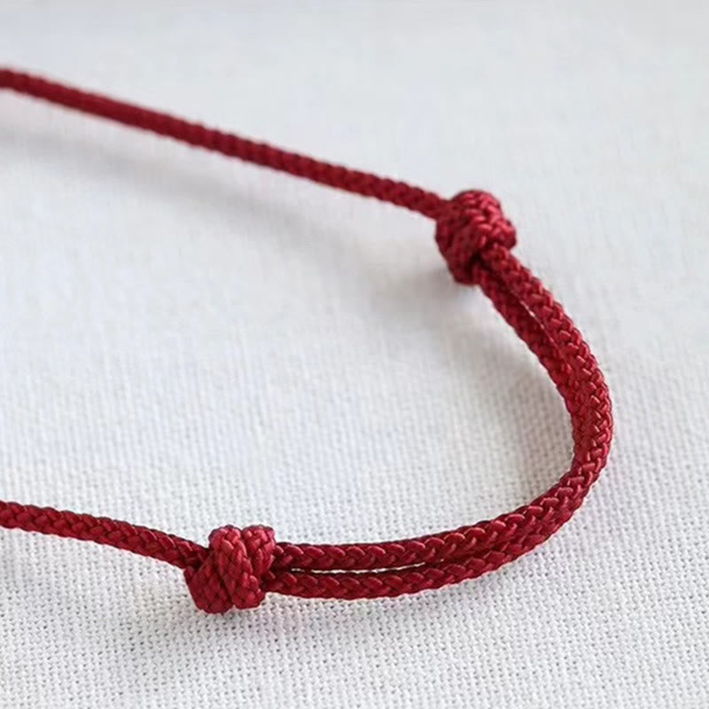 Wear FengShui Handmade 925 Sterling Silver Fu Character Safe And Well Luck Braided Bracelet