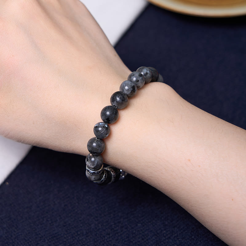 Wear FengShui Black Glitter Stone PiXiu Power Bracelet