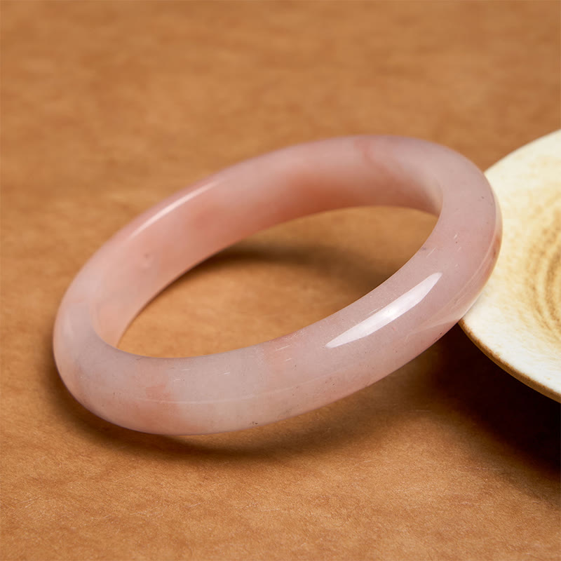 Wear FengShui Pink Golden Silk Jade Wealth Luck Bracelet Bangle