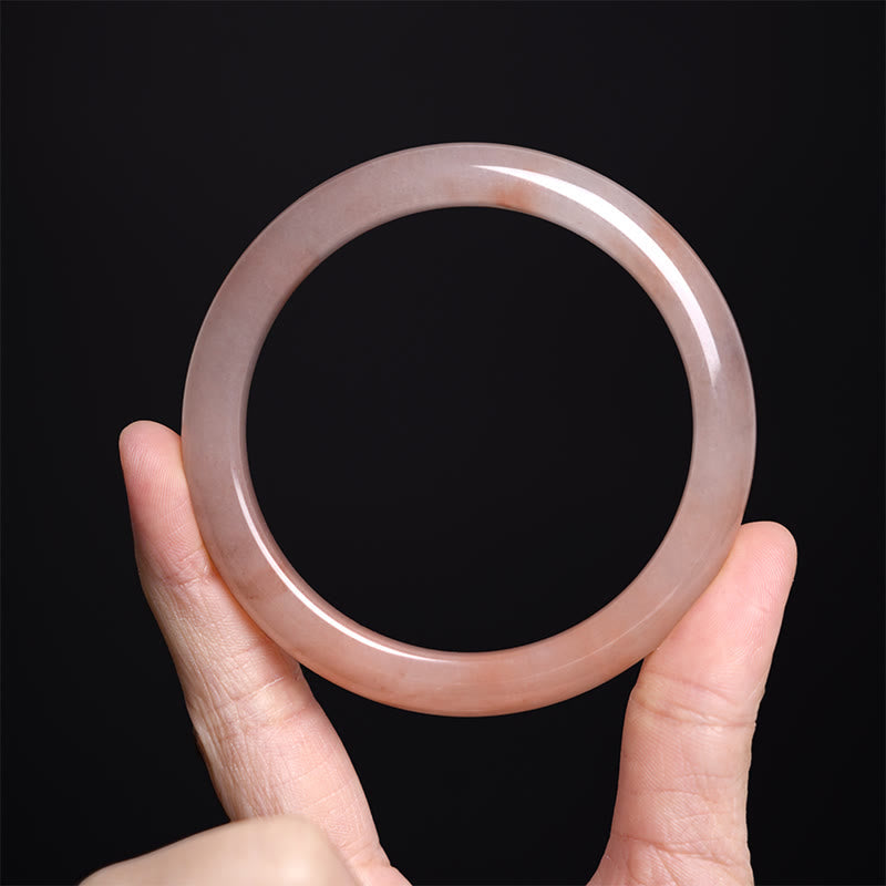 Wear FengShui Pink Golden Silk Jade Wealth Luck Bracelet Bangle