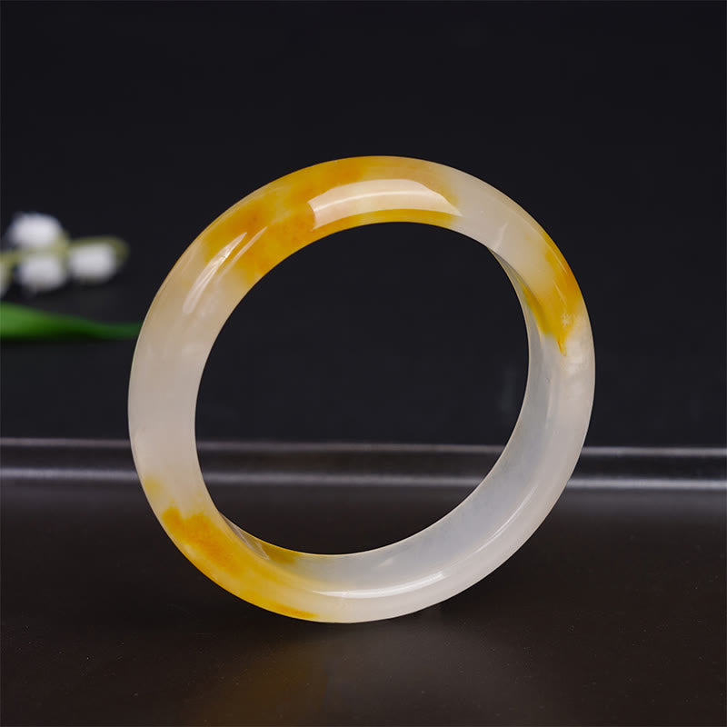 Wear FengShui Yellow Chalcedony Harmony Positivity Bracelet Bangle