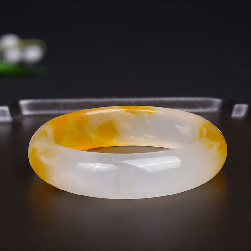 Wear FengShui Yellow Chalcedony Harmony Positivity Bracelet Bangle