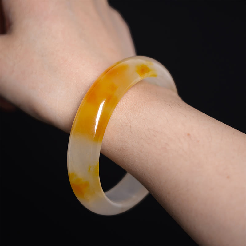 Wear FengShui Yellow Chalcedony Harmony Positivity Bracelet Bangle