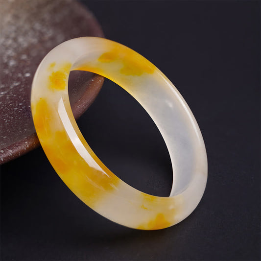 Wear FengShui Yellow Chalcedony Harmony Positivity Bracelet Bangle