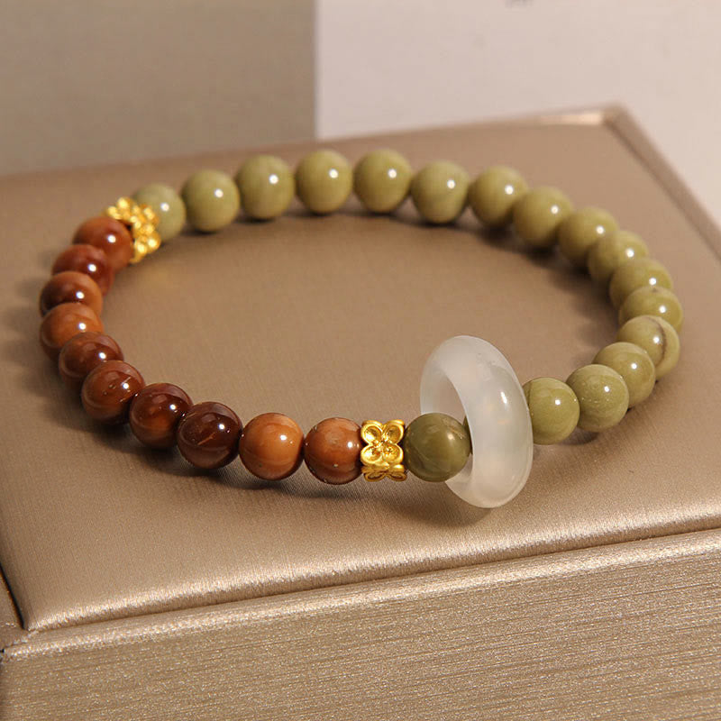 Wear FengShui Natural Alashan Agate Kuka Seed Encourage Bracelet