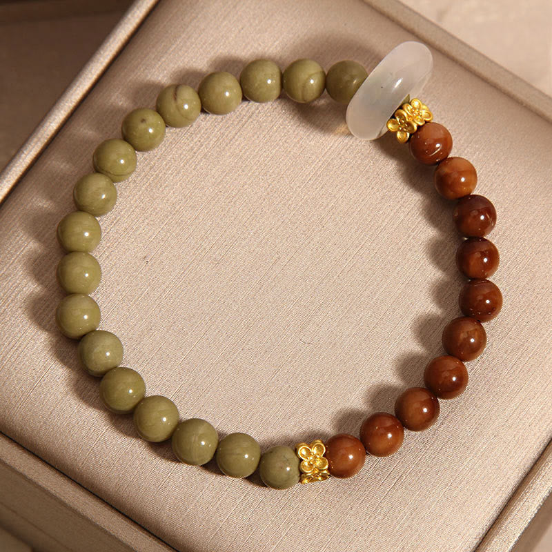 Wear FengShui Natural Alashan Agate Kuka Seed Encourage Bracelet